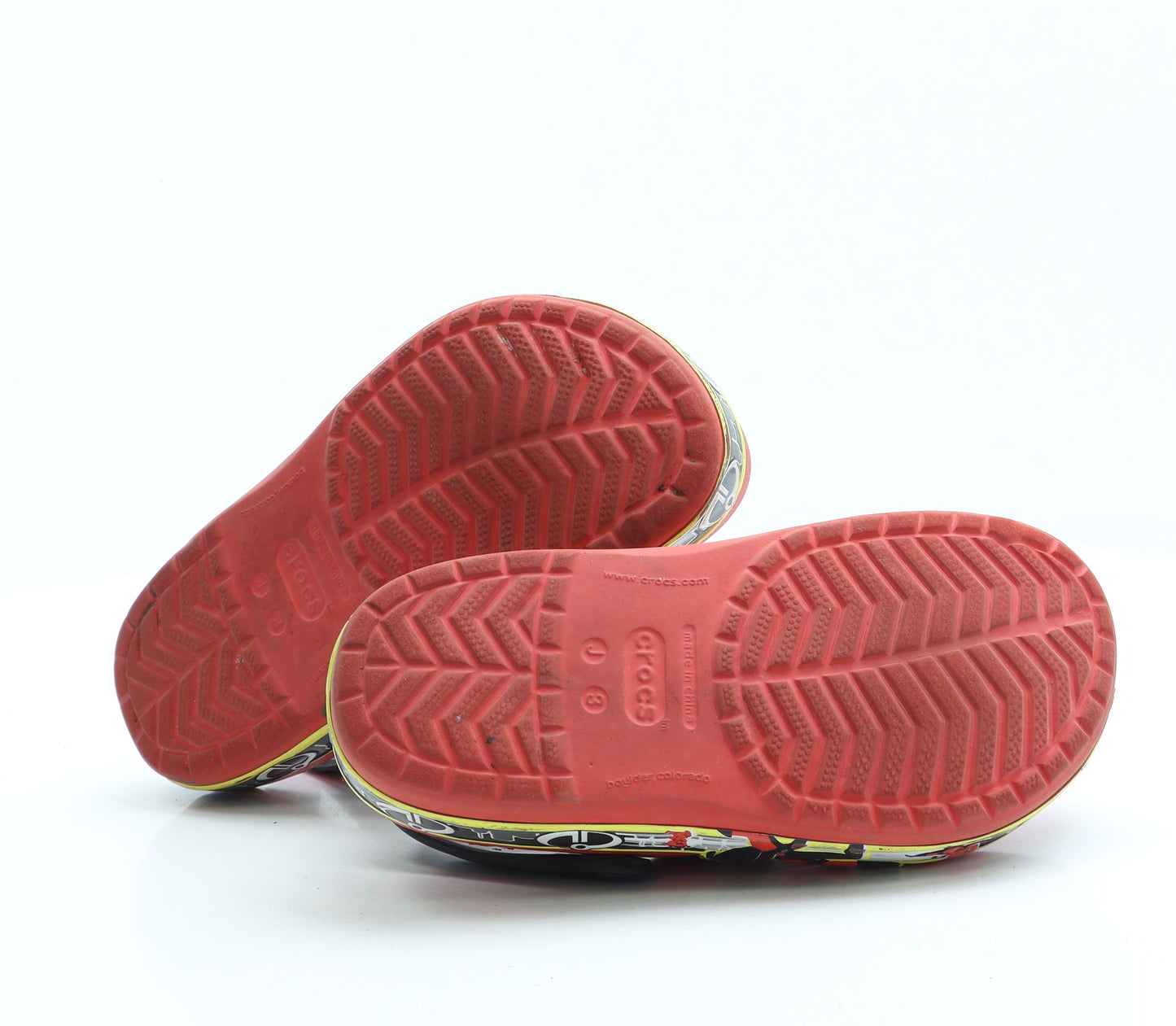 Crocs Boys Red Rubber Slip On Sandal UK 3 - The Incredibles