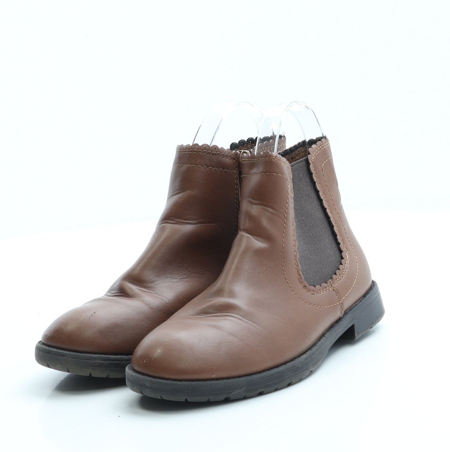 Matalan Girls Brown Leather Chelsea Boot UK 13 32