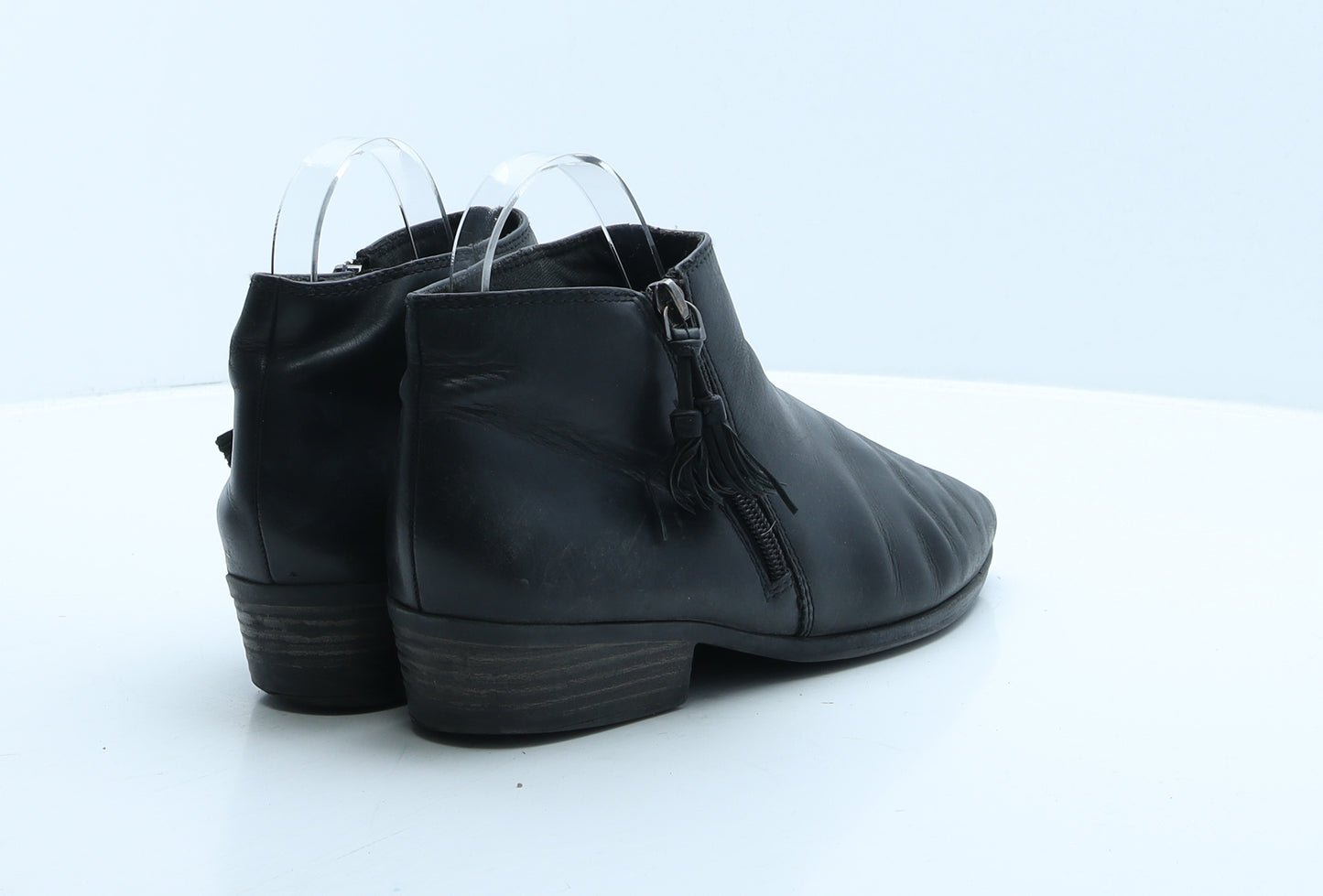 Clarks Womens Black Leather Bootie Boot UK 5.5 39