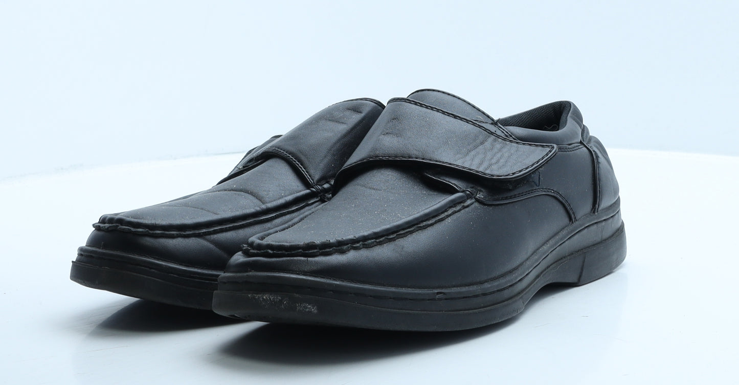 Hobos Mens Black Leather Loafer Casual UK 10