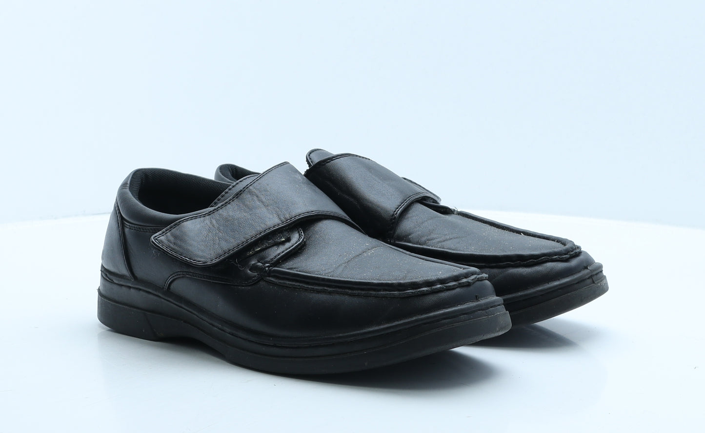 Hobos Mens Black Leather Loafer Casual UK 10