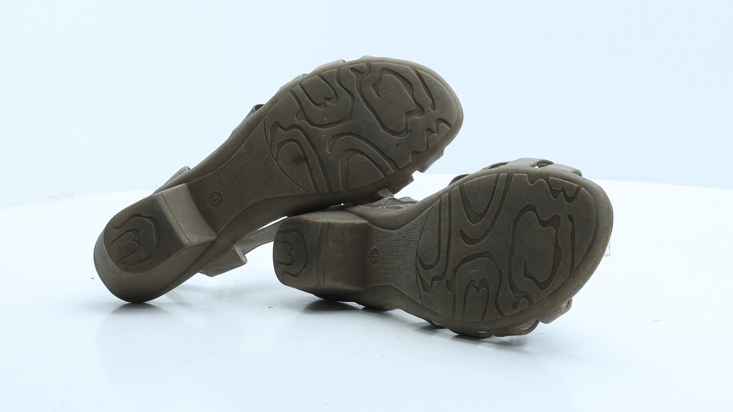 Caravelle Womens Brown Leather Gladiator Sandal UK 5