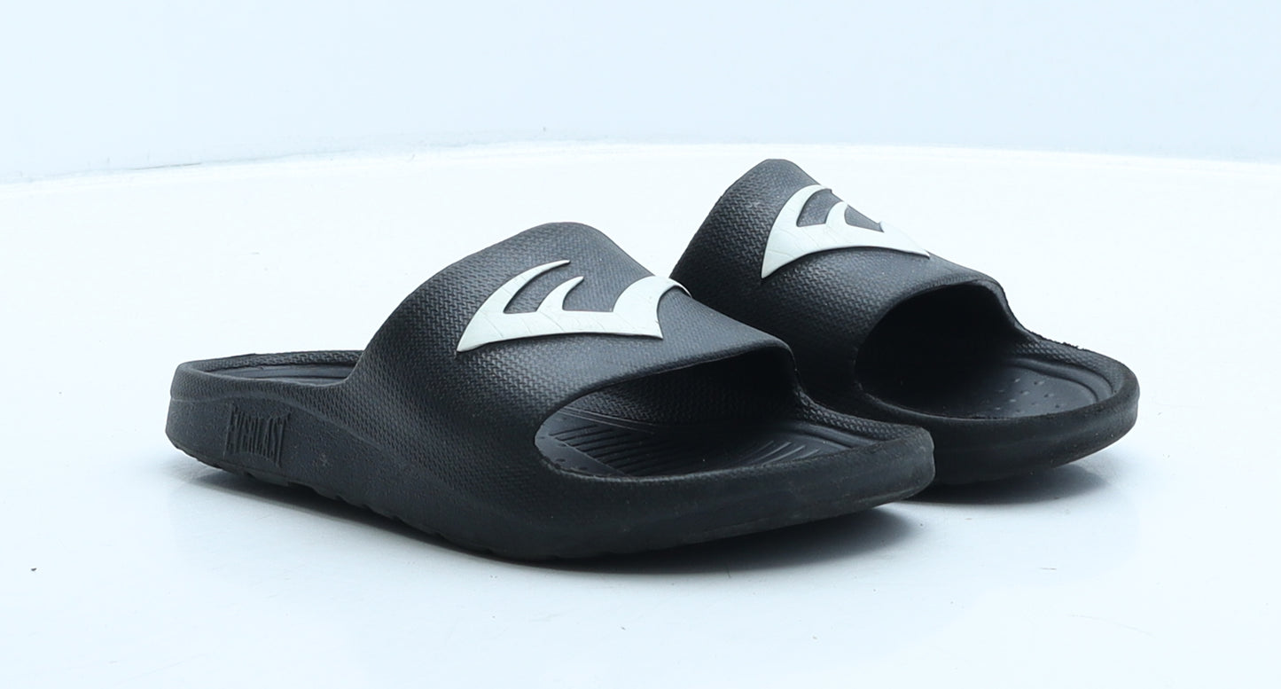 Everlast Boys Black Rubber Slider Slipper UK 12