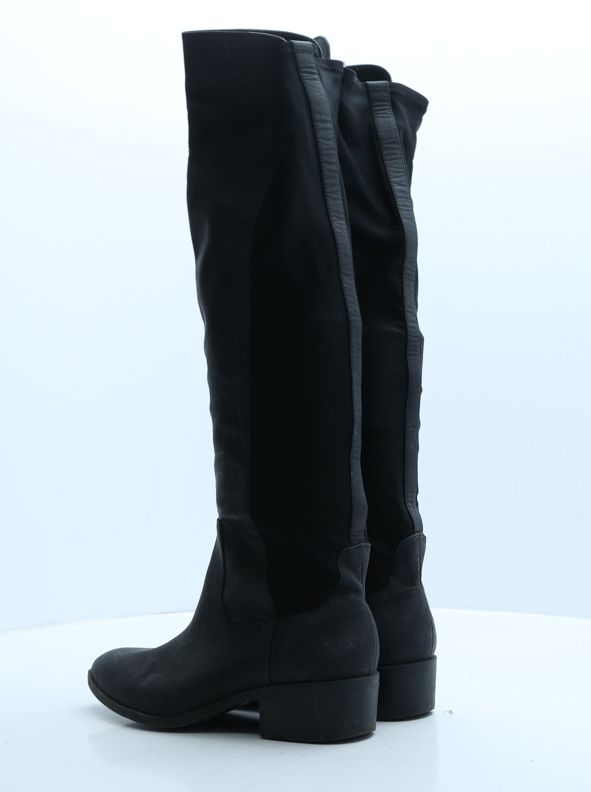 New Look Womens Black Leather Slip On Boot UK 5 38