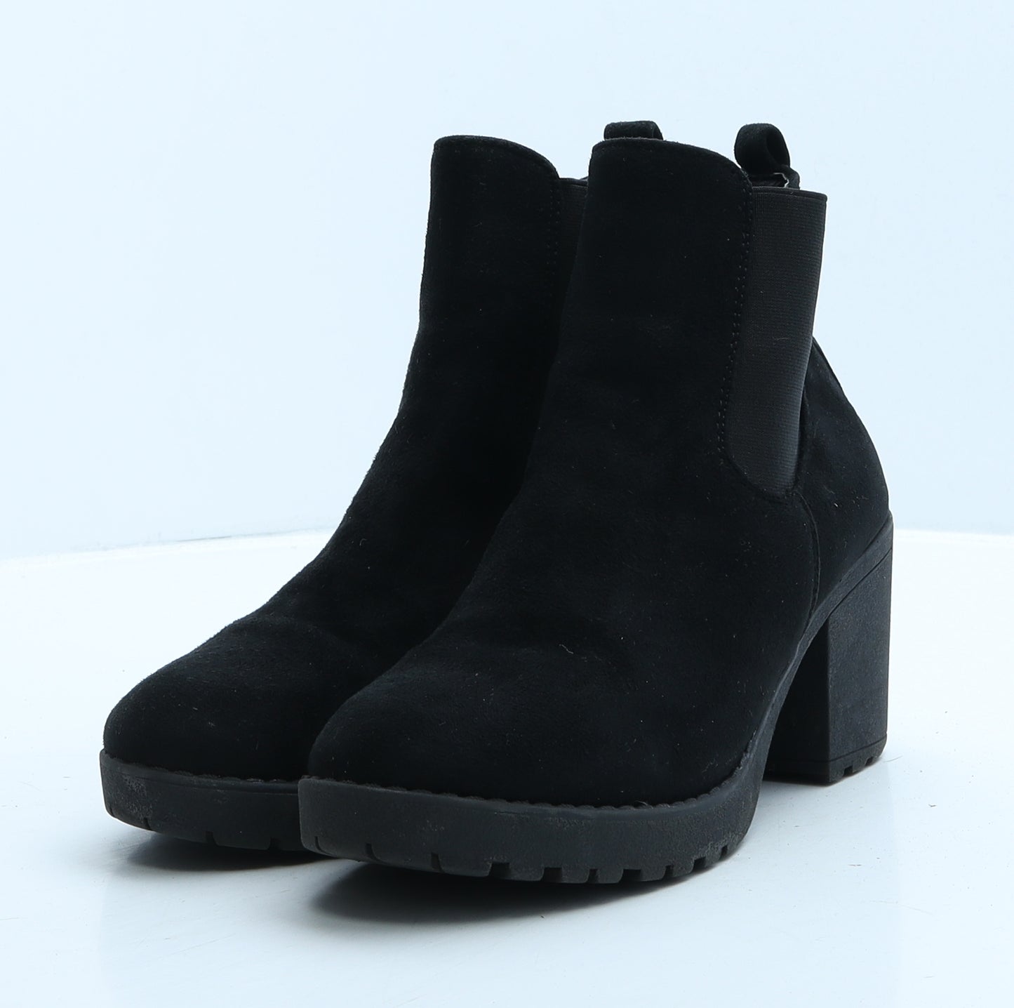Preworn Womens Black Suede Chelsea Boot UK 6 39
