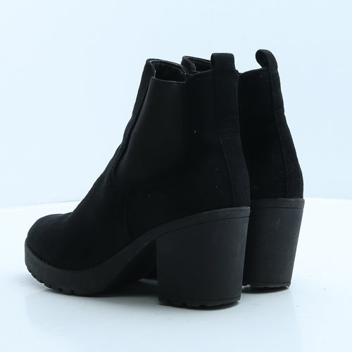 Preworn Womens Black Suede Chelsea Boot UK 6 39