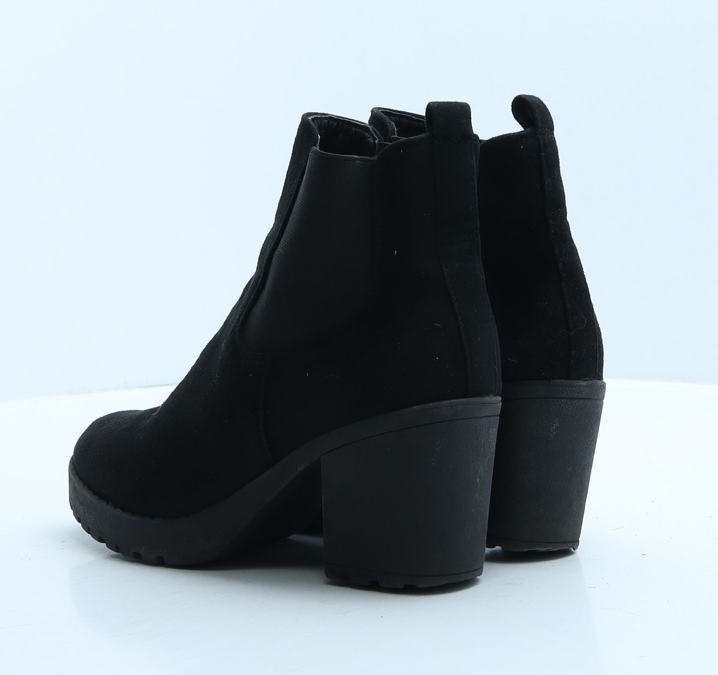 Preworn Womens Black Suede Chelsea Boot UK 6 39