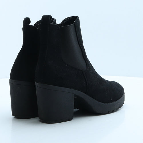 Preworn Womens Black Suede Chelsea Boot UK 6 39