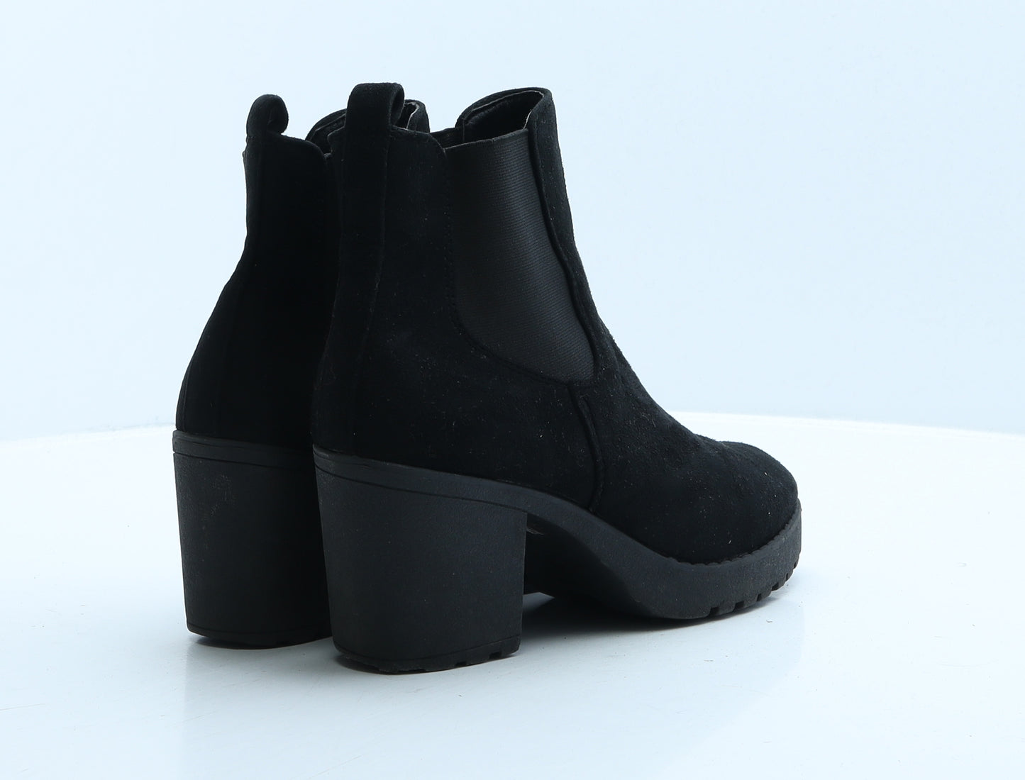 Preworn Womens Black Suede Chelsea Boot UK 6 39