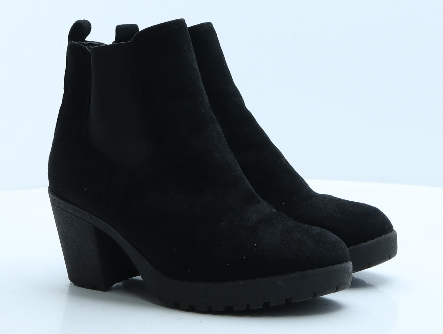 Preworn Womens Black Suede Chelsea Boot UK 6 39