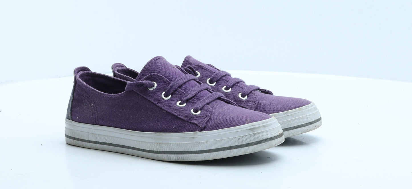 Marks and Spencer Womens Purple Fabric Trainer UK 5