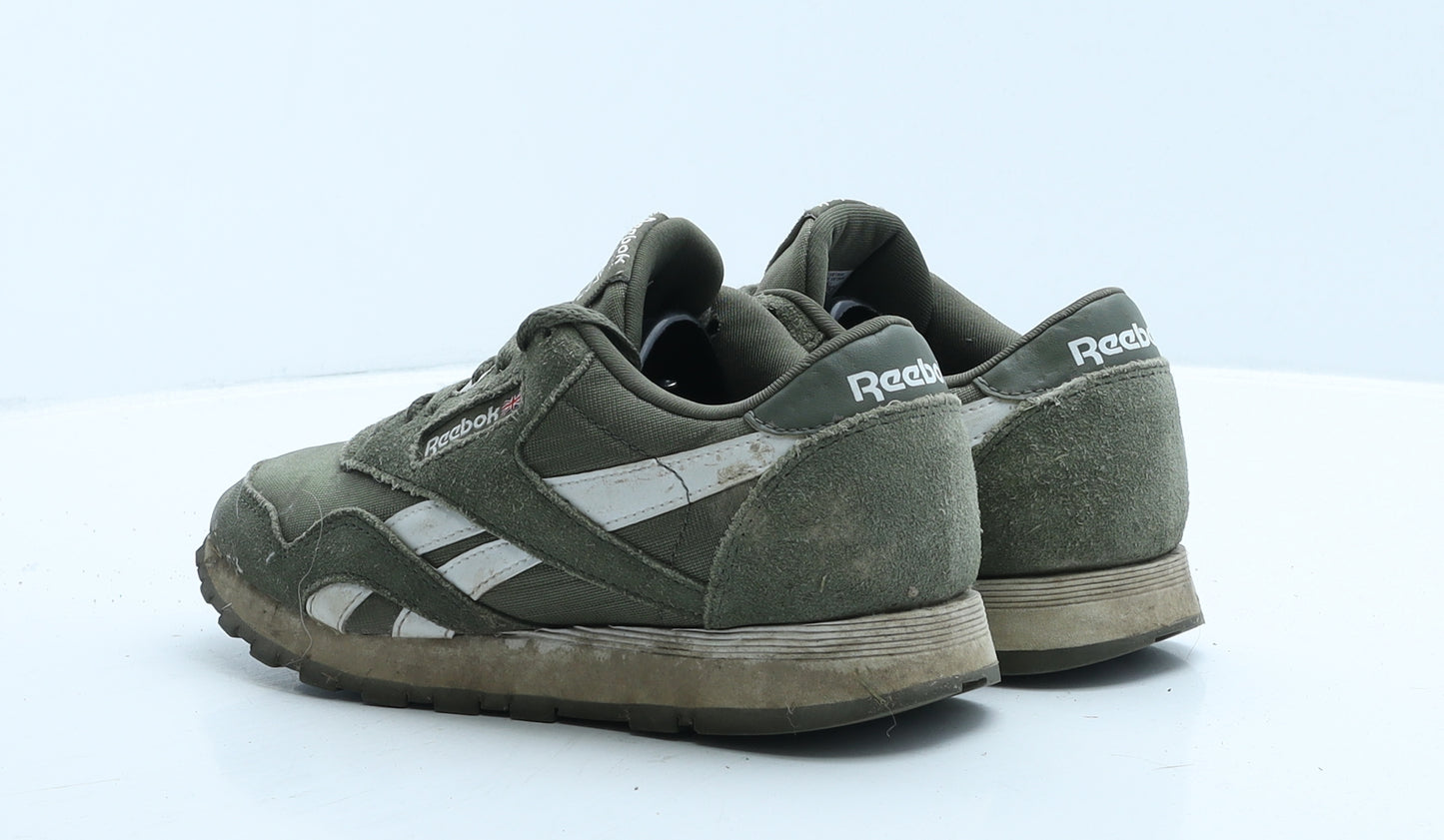 Reebok Boys Green Suede Trainer UK 3 34.5