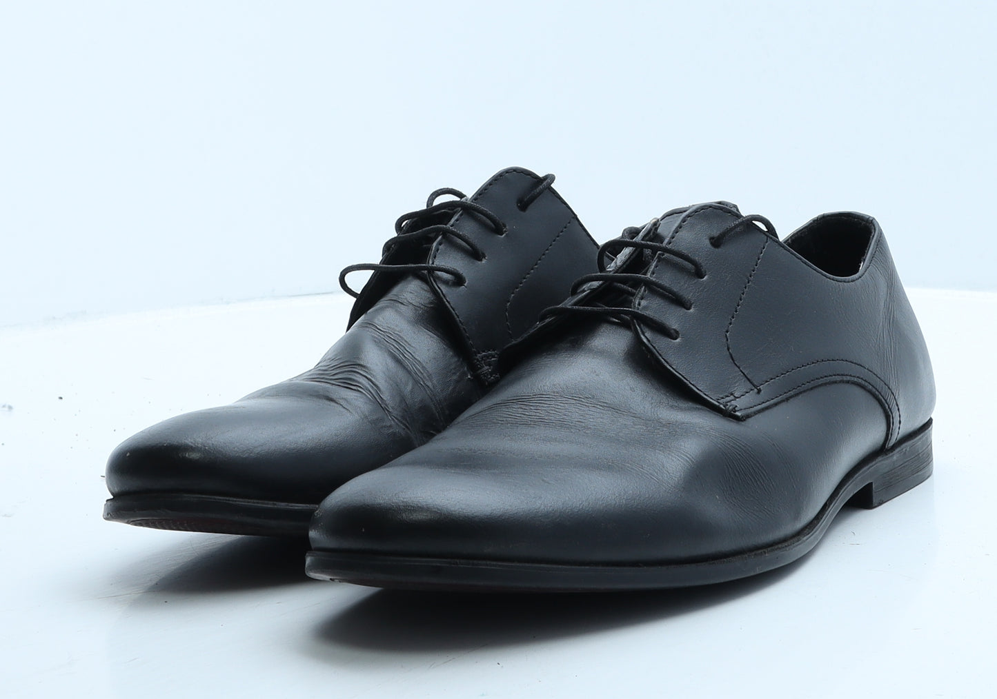 ASOS Mens Black Leather Oxford Dress UK 11