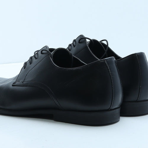 ASOS Mens Black Leather Oxford Dress UK 11