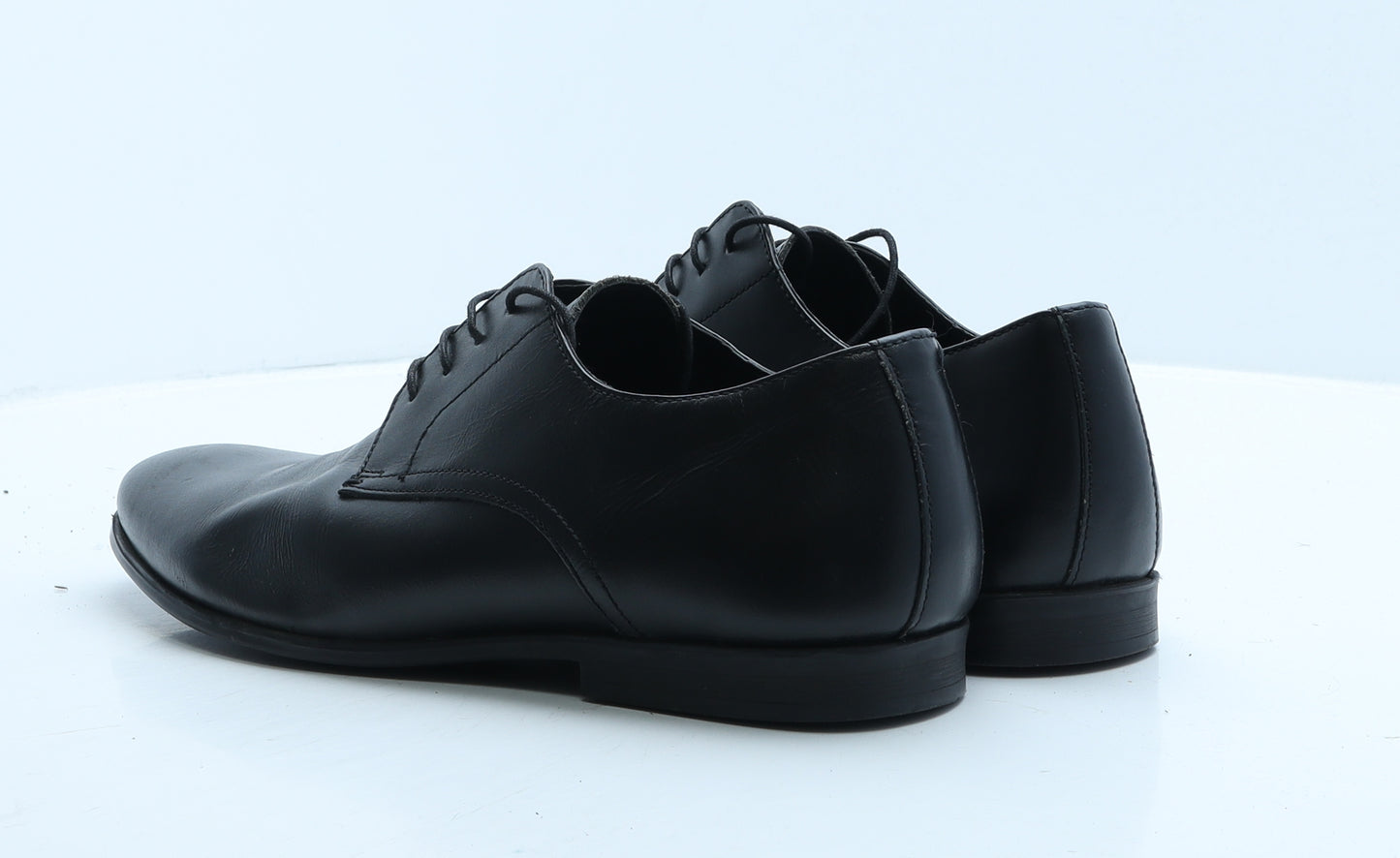 ASOS Mens Black Leather Oxford Dress UK 11