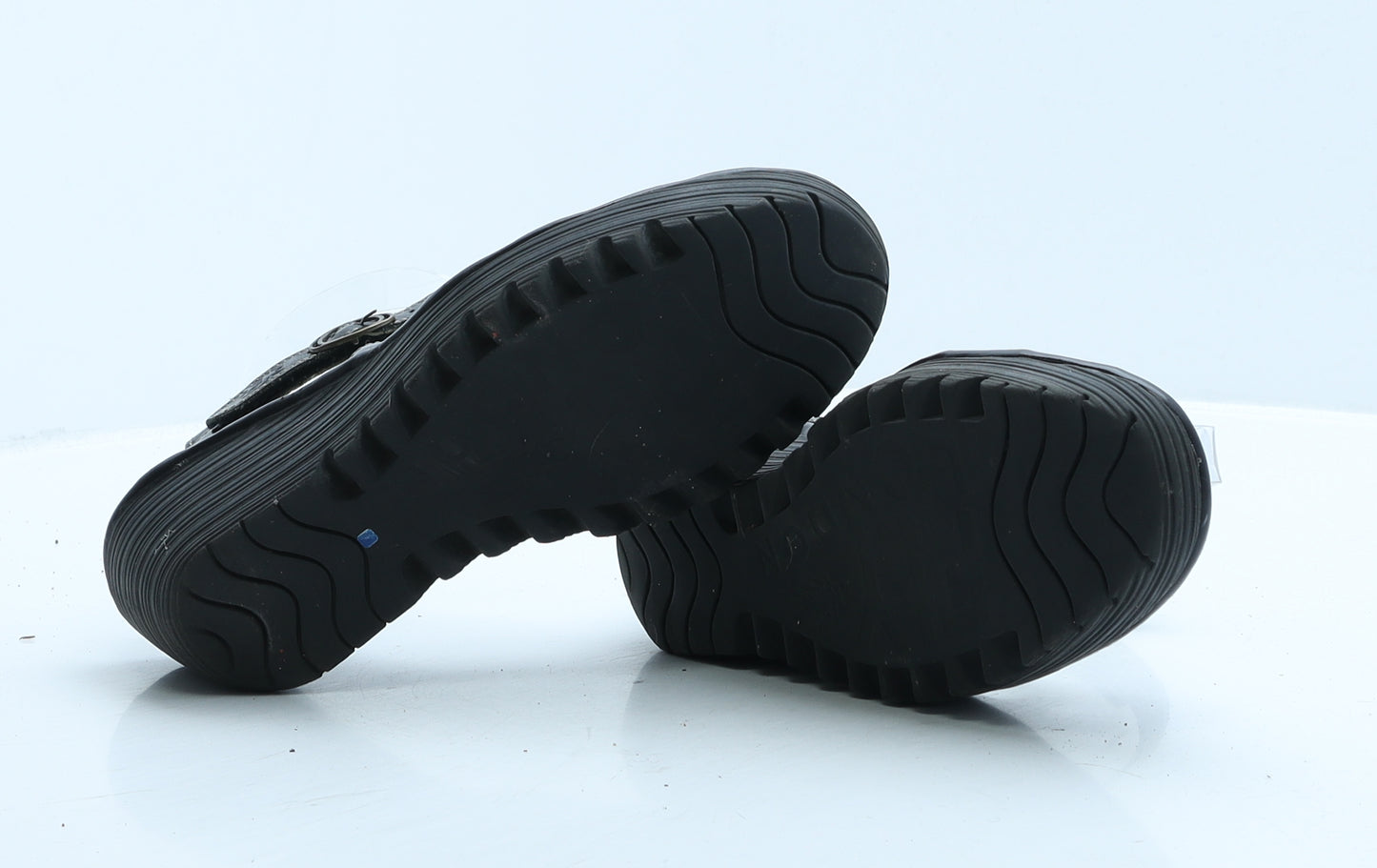 FLY London Womens Black Leather Gladiator Heel UK 5 38