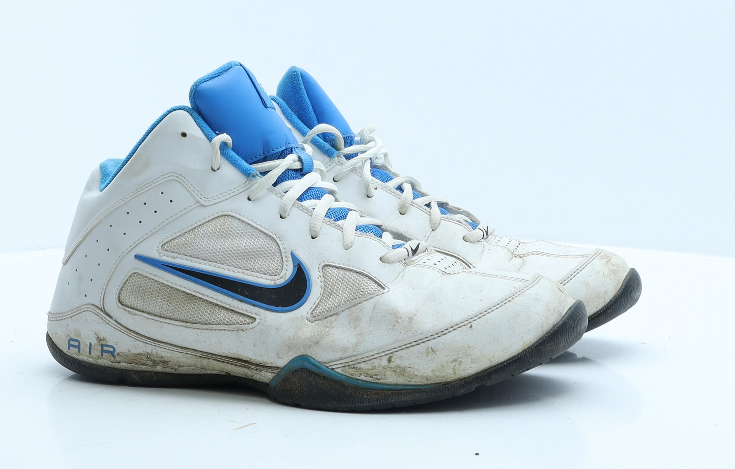 Nike Mens White Colourblock Leather Trainer UK 10 45