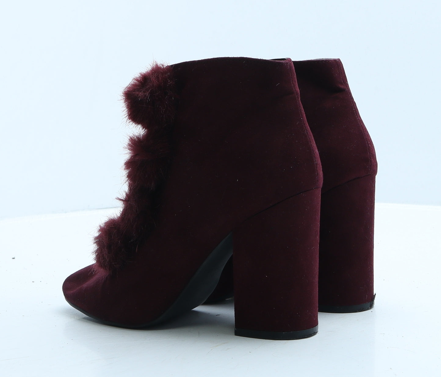 Primark Womens Red Suede Bootie Boot UK 4 37