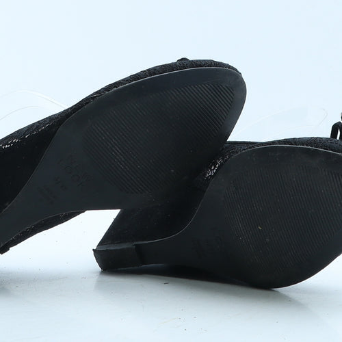 New Look Womens Black Floral Polyester Court Heel UK 4 37