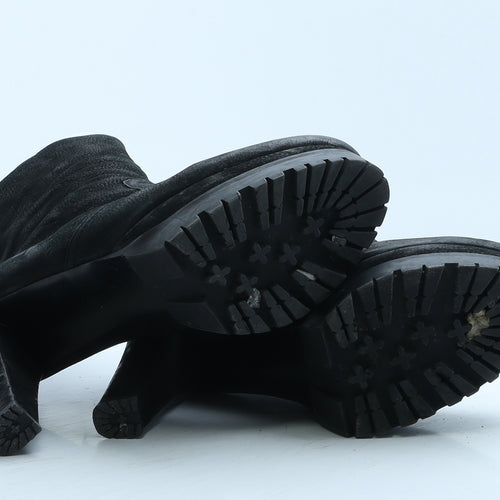 AllSaints Womens Black Leather Bootie Boot UK 7 40