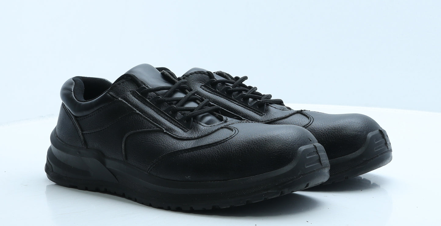 Blackrock Mens Black Leather Trainer Casual UK 11 - Work Wear