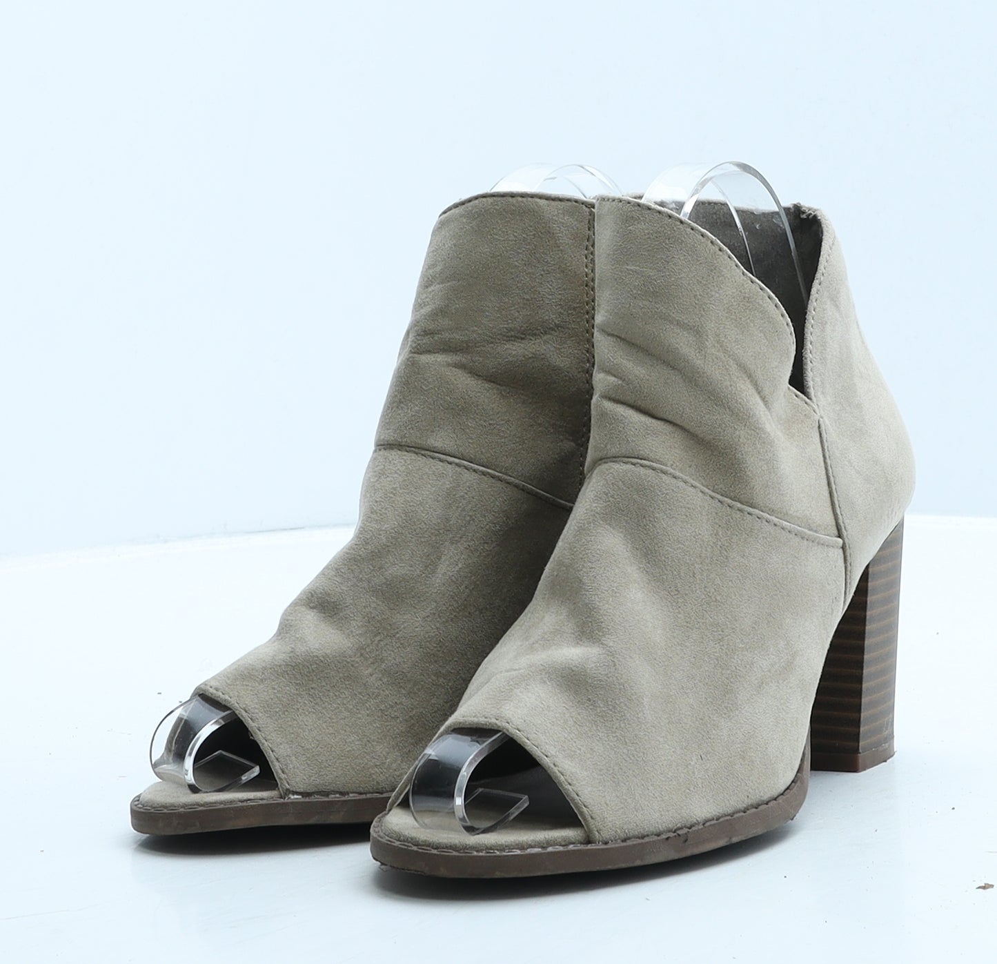 Atmosphere Womens Beige Suede Mule Heel UK 4 37