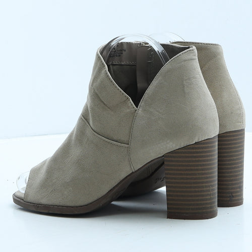 Atmosphere Womens Beige Suede Mule Heel UK 4 37