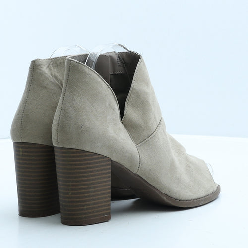 Atmosphere Womens Beige Suede Mule Heel UK 4 37
