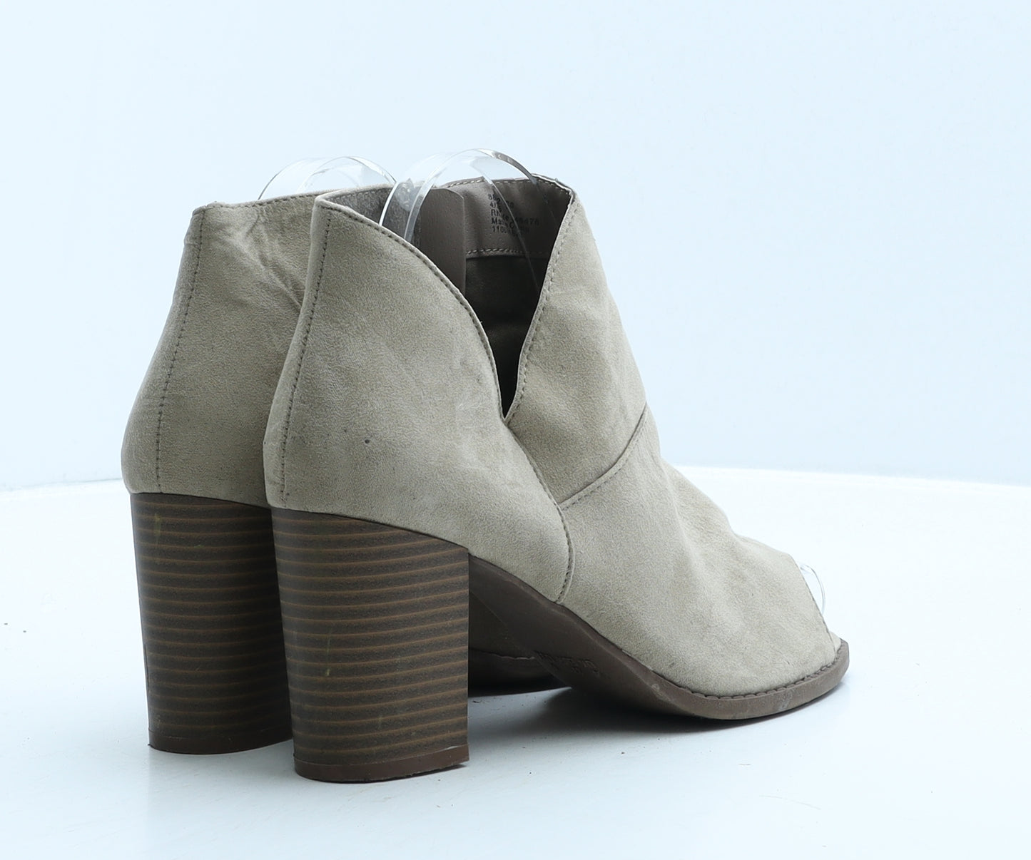 Atmosphere Womens Beige Suede Mule Heel UK 4 37