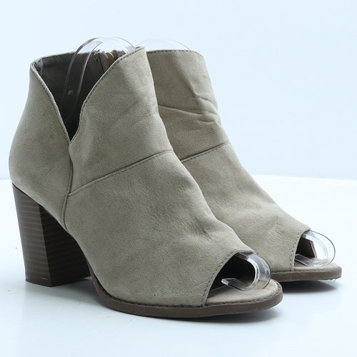 Atmosphere Womens Beige Suede Mule Heel UK 4 37