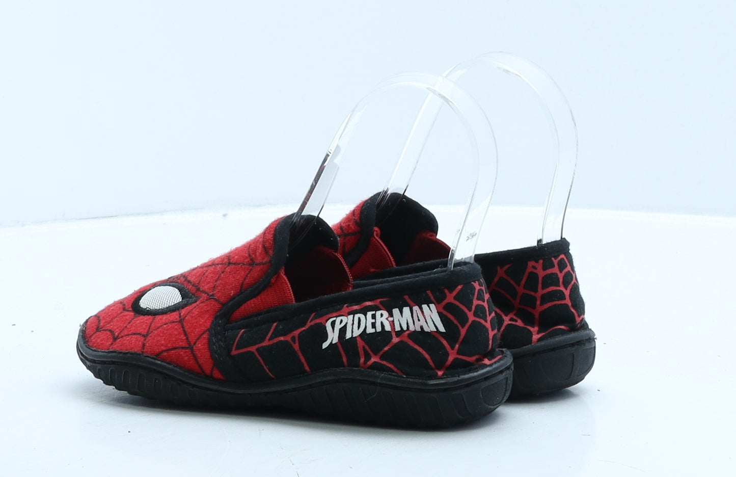 Spiderman Boys Red Geometric Polyester Loafer Slipper UK 11 - Spiderman House slippers