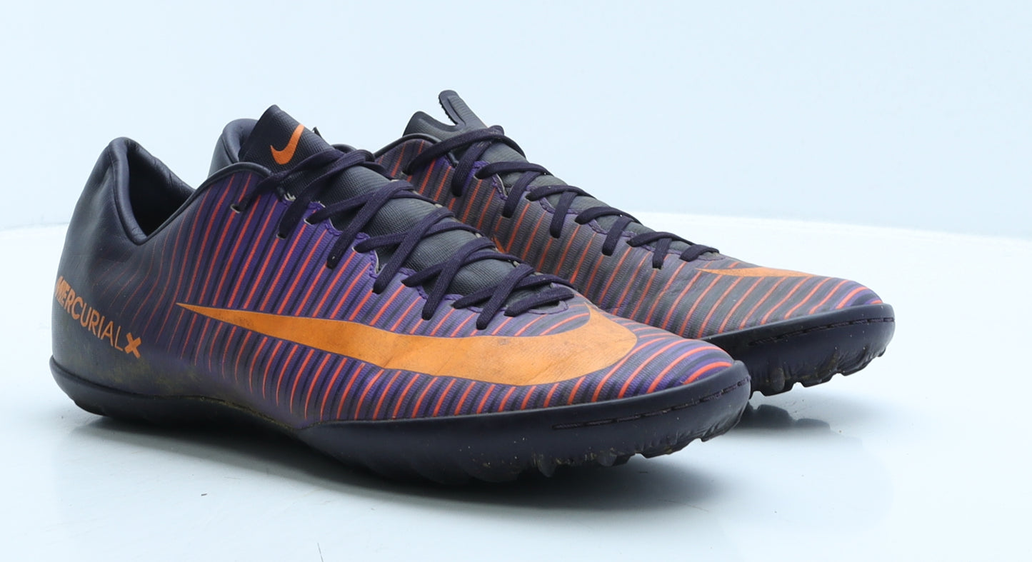 Nike Mens Purple Striped Leather Trainer UK 9 44 - Astro turf boots Mercurial