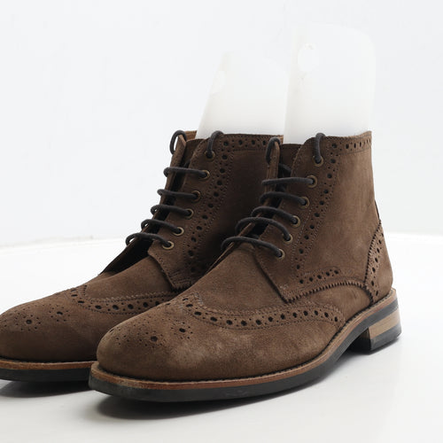 Samuel Windsor Mens Brown Leather Chukka Boot UK 7.5 41 - Brogue Style