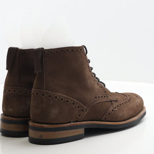 Samuel Windsor Mens Brown Leather Chukka Boot UK 7.5 41 - Brogue Style