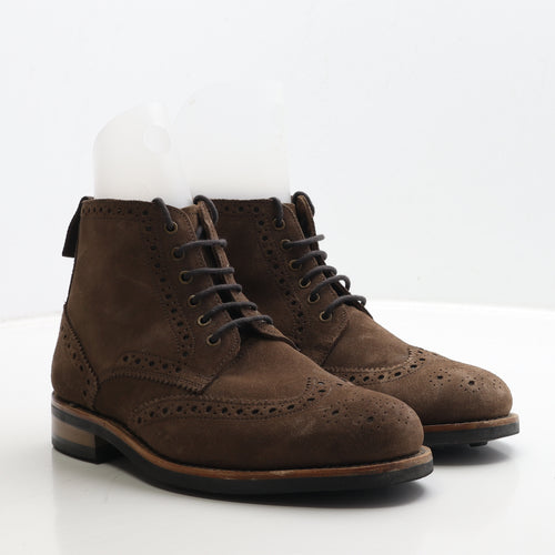 Samuel Windsor Mens Brown Leather Chukka Boot UK 7.5 41 - Brogue Style