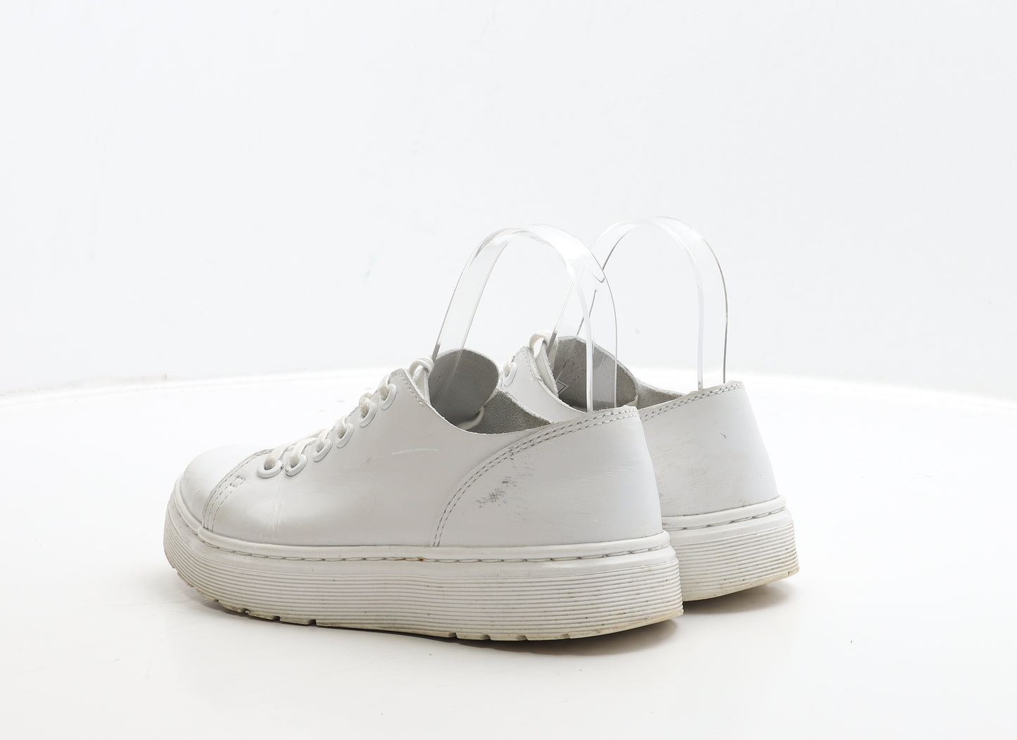 Dr. Martens Womens White Leather Flat UK 4 37