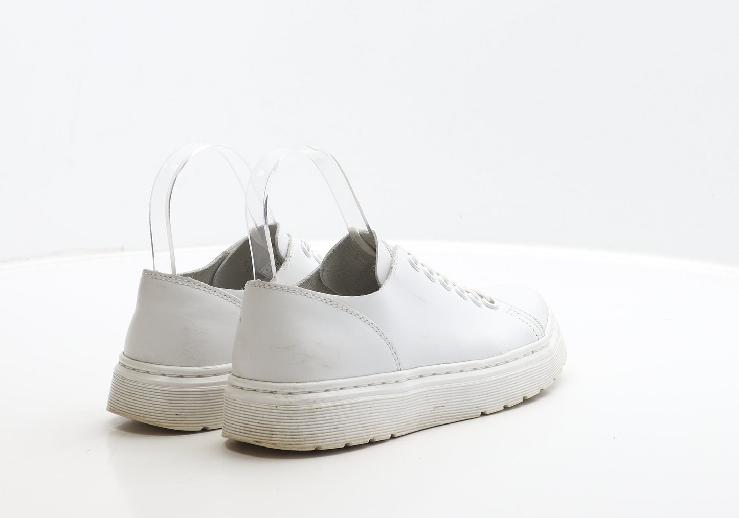 Dr. Martens Womens White Leather Flat UK 4 37