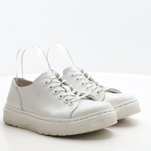 Dr. Martens Womens White Leather Flat UK 4 37
