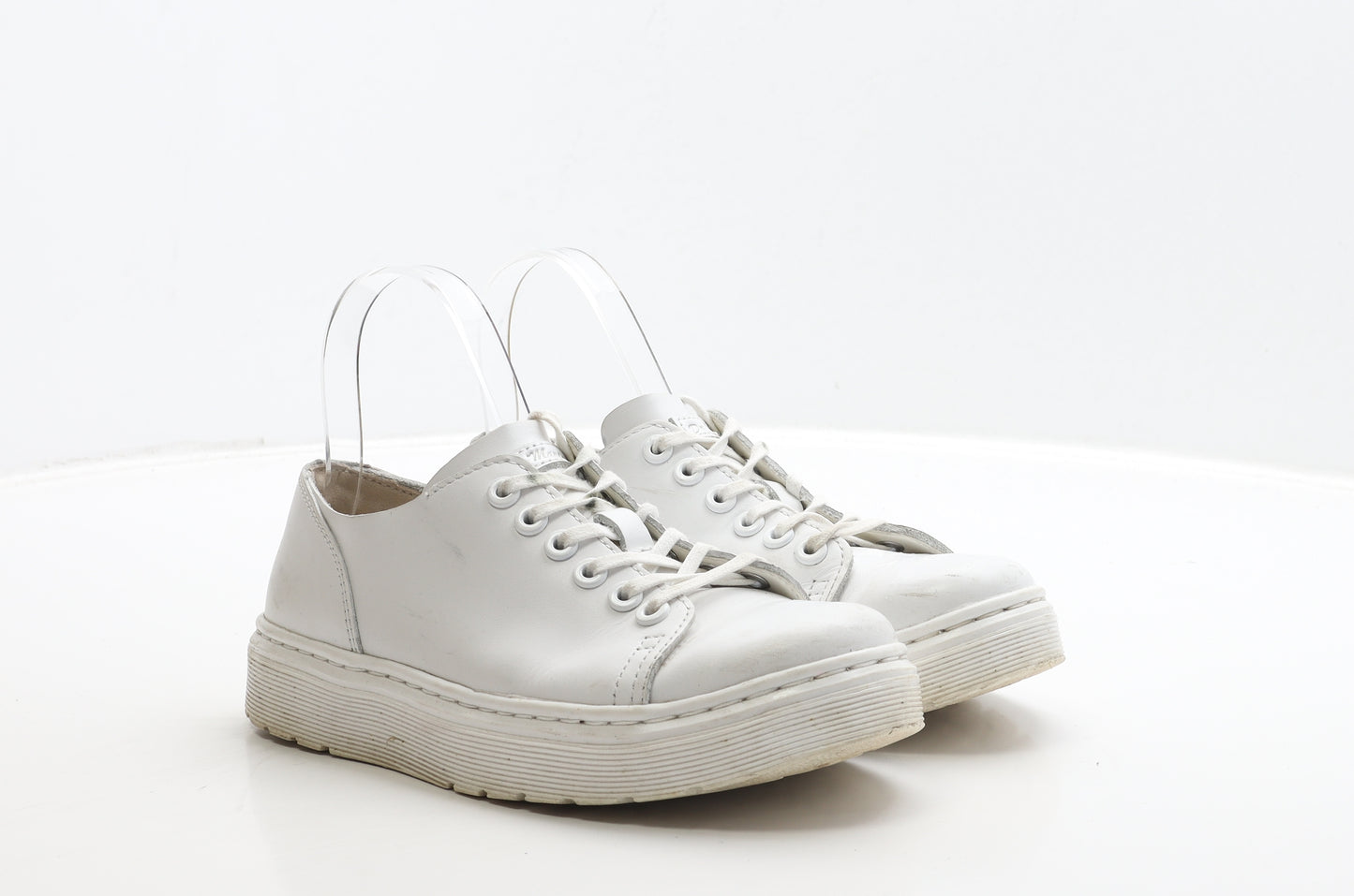 Dr. Martens Womens White Leather Flat UK 4 37