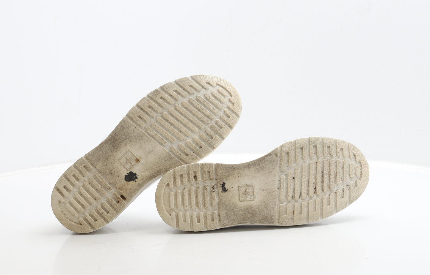 Dr. Martens Womens White Leather Flat UK 4 37