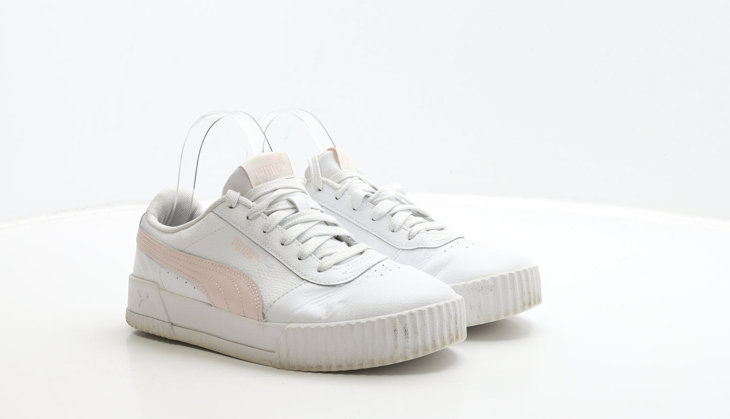 PUMA Womens White Polyester Trainer UK 6.5 40