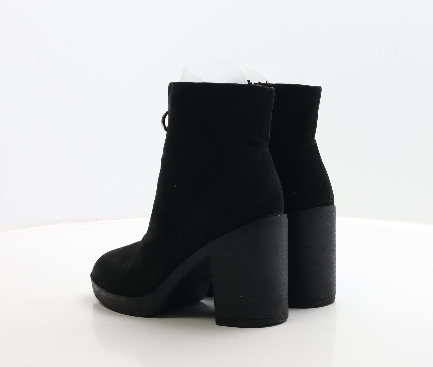 Primark Womens Black Suede Bootie Boot UK 6 39