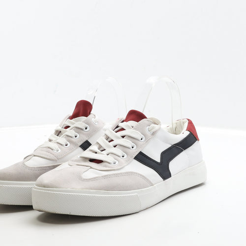 Matalan Mens White Polyester Trainer UK 7 41