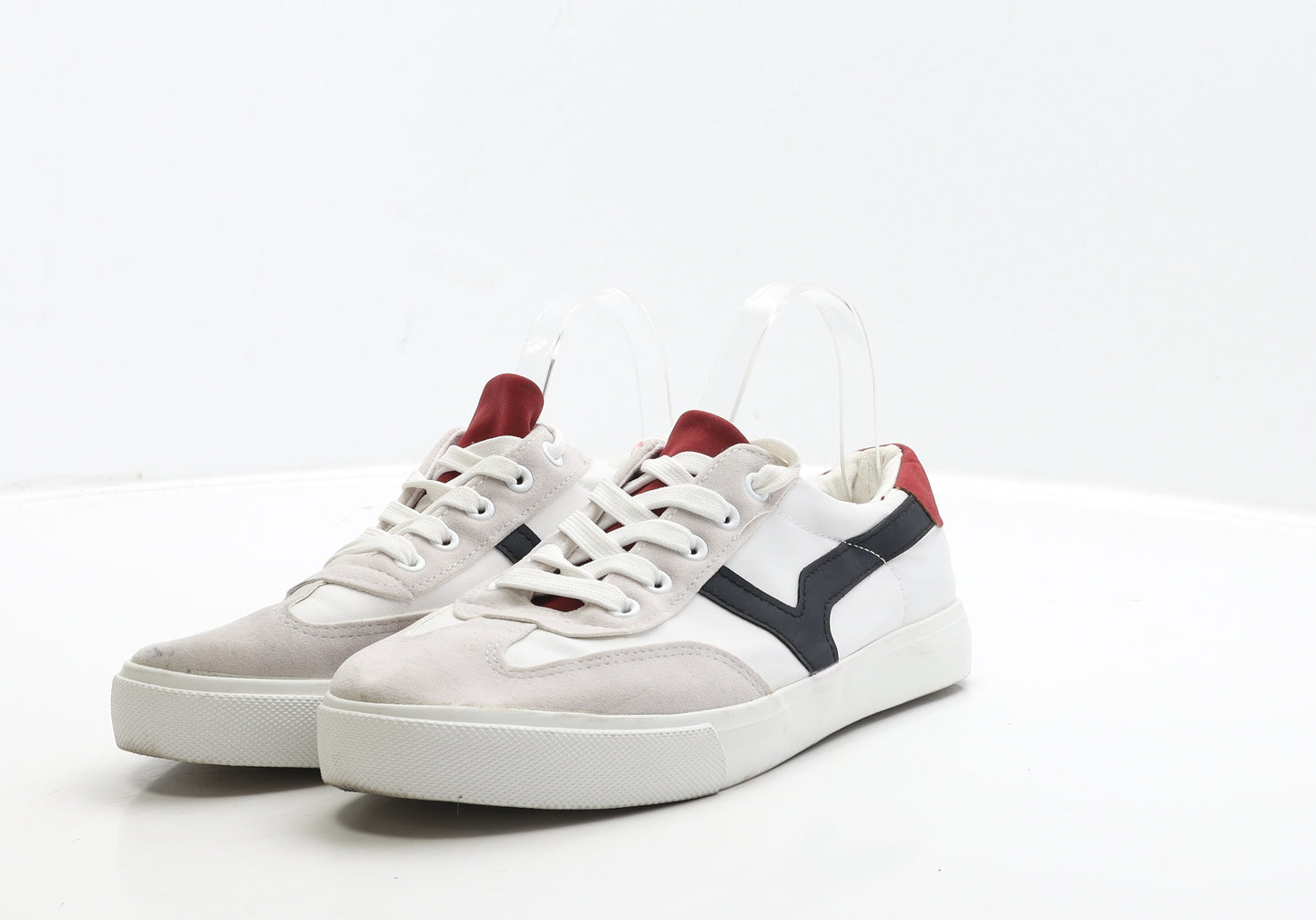 Matalan Mens White Polyester Trainer UK 7 41