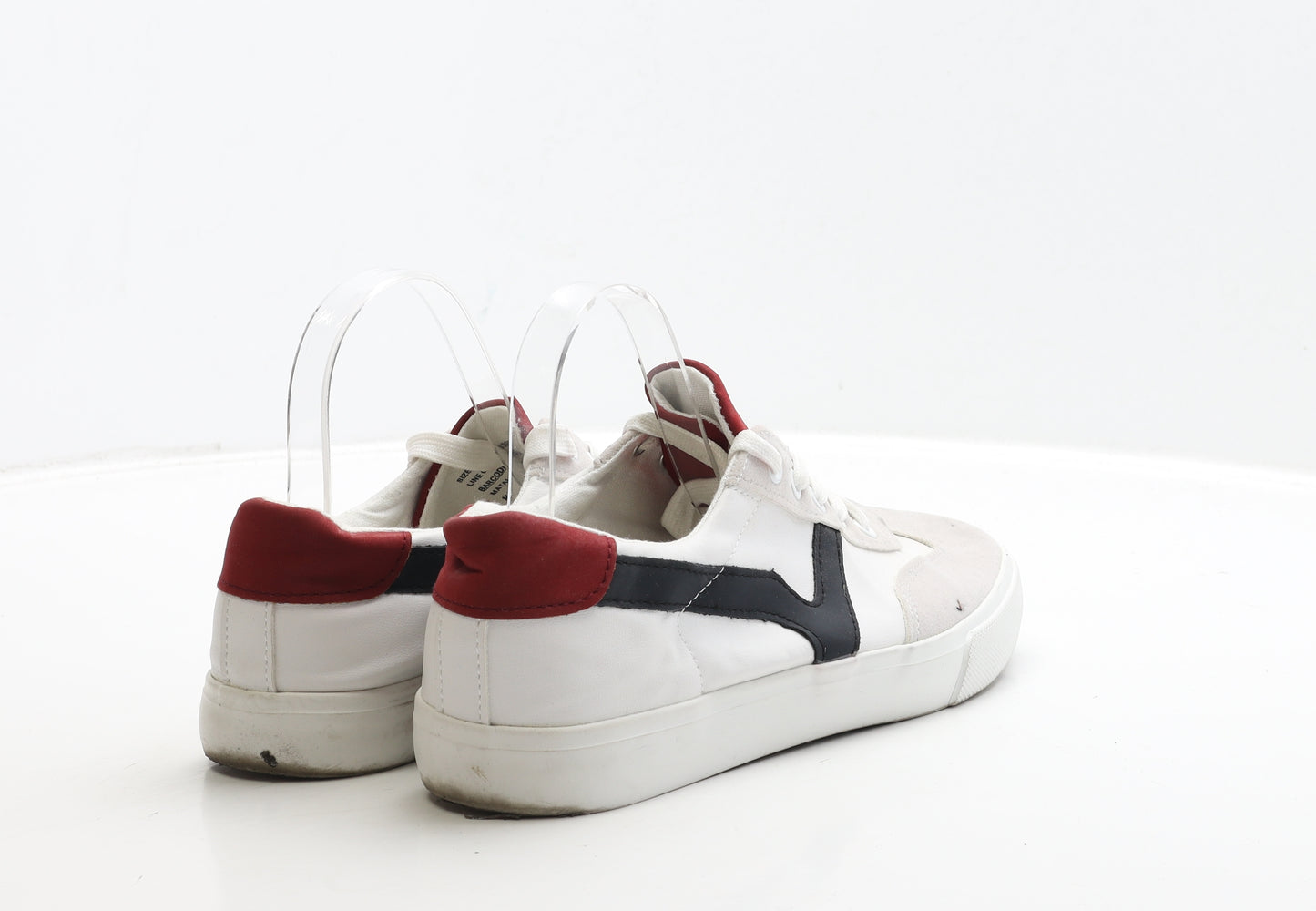 Matalan Mens White Polyester Trainer UK 7 41