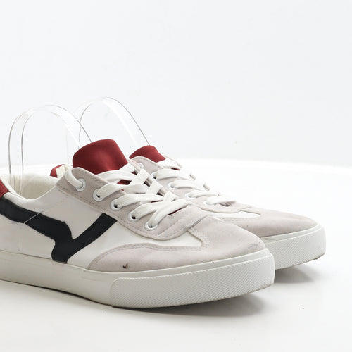 Matalan Mens White Polyester Trainer UK 7 41