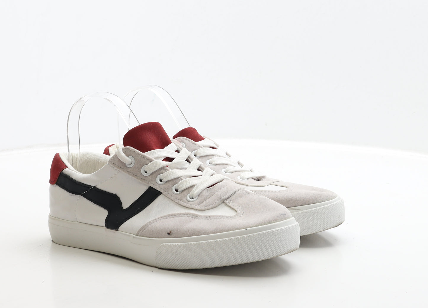 Matalan Mens White Polyester Trainer UK 7 41