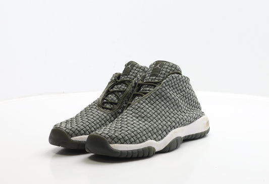 Nike Mens Green Geometric Polyester Trainer UK 5.5 38.5 - Jordan