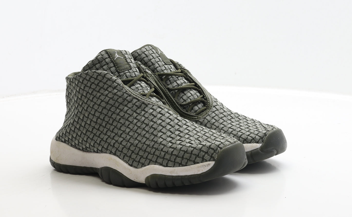 Nike Mens Green Geometric Polyester Trainer UK 5.5 38.5 - Jordan