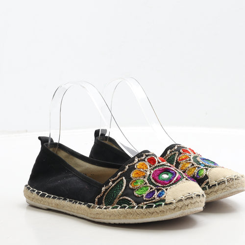 Day-Vine Womens Multicoloured Geometric Fabric Ballet Flat UK 4 37 - Espadrille